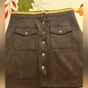 Like new! Black Faux Suede Skirt Size 14